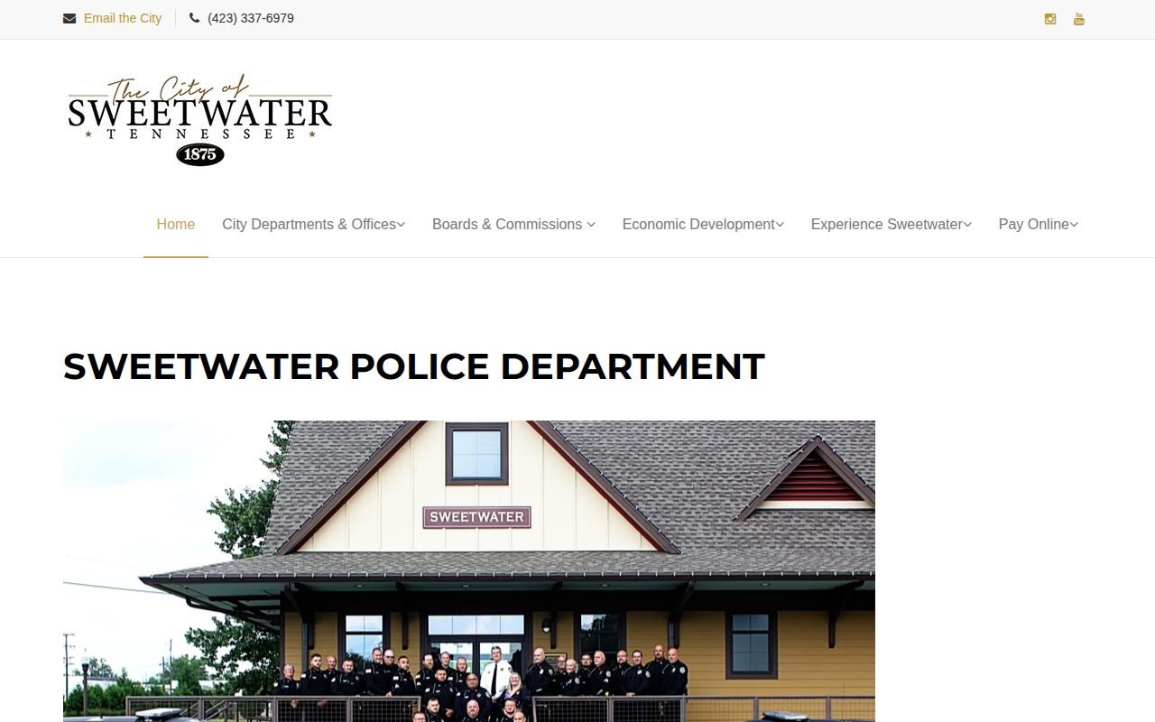 Sweetwater Police Department official page for Monroe County booking-record contacts